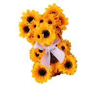 GRIRIW Figurita De Oso Girasoles Artificiales para Decoración De Hogar Adorno Encantador para Habitaciones y San Valentín