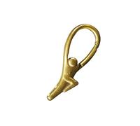 GRIRIW Gancho Adecuado para Manual Resistente y de Latón Dorado Diseño Humano para Llavero y Accesorios para Gym