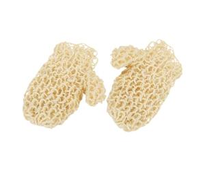 GRIRIW Guantes Exfoliantes de Sisal para Baño Corporal, Manopla Ligera y Reutilizable para Limpieza Profunda en Uso Doméstico, 1 Par