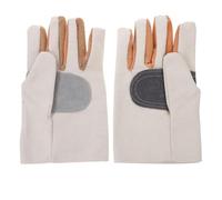 GRIRIW Guantes y Piel de Vaca de Soldadura Resistentes al Calor de Lona Doble Capa Gruesos y Duraderos Color Aleatorio para Protección en Trabajos de Soldadura y