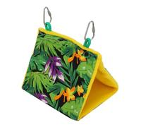 GRIRIW Hamaca Colgante Triangular para Loros Cama Nido De Pájaro Patrón Selva Tropical Tamaño s para Mascotas Pequeñas y Pájaros Domésticos