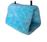 GRIRIW Hamaca para Azul Cueva Colgante de Felpa Cálida y Cómoda para Dormir Refugio Suave para Periquitos y Aves Pequeñas con Ganchos Dobles Portátil