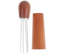 GRIRIW Herramienta de Distribución Espresso con Aguja y Mango de Madera Agitador de Café Reutilizable con Soporte para Mezcla Uniforme Accesorio Práctico para y Aficionados