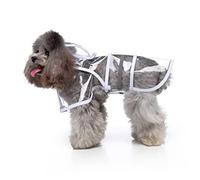 GRIRIW Impermeable para Mascotas reflexivo Cachorro Banda reflexión criar Abrigo de Lluvia Impermeable para Perros Poncho de Lluvia Impermeable Abrigos de Lluvia para Mascotas