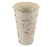 GRIRIW Jarrón de Flores de Hierro Vintage sin Asa, Cubo Decorativo Rústico de 25 Cm de Alto para Mesa, Florero Metálico Desgastado Adecuado para Decoración de Hogar, Bodas y Ambientes