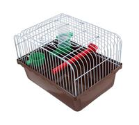 GRIRIW Jaula Portátil para Aves Transportín Espacioso con Percha Recipiente De Comida y Bebedero para Viajes con Mascotas Pequeñas y Aves como Lovebirds y Ninfas