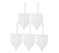GRIRIW Kit de 5 Copas Medidoras de Viscosidad de Pintura, Embudos Plásticos para Barniz y Tinta, Medidor Preciso para Comprobación de Viscosidad en Pintura en Aerosol y Líquidos