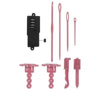 GRIRIW Kit de 9 Piezas Accesorios para Máquina de Tejer a Mano con Manivela, Ganchos de Crochet y Tensor de Hilo de Plástico para Manualidades y Relajación Personal