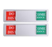 GRIRIW Letrero de Privacidad Magnético Deslizante para Puerta, 2 Piezas, Aluminio Plateado, Señal No Molestar para Oficina, Sala de Conferencias y Baño, Indicador Práctico para Reuniones