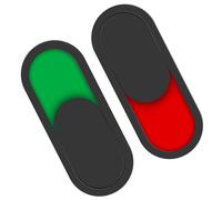 GRIRIW Letrero Deslizante para Puerta de Baño 10x4cm Negro sin Texto, Señal de Baño Ocupado y Vacío, Indicador Autoadhesivo para Privacidad en Oficinas y Aseos Públicos, Pack 2 Piezas