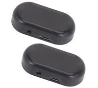 GRIRIW Luz Solar Antirrobo para Coche Carga Usb, Lámpara LED Intermitente de Plástico Negro, Pack de 2, Ahorro de Energía para Seguridad Interior