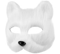 GRIRIW Máscara de White Media Cara para Halloween y Carnaval | Eyelets y Narices, Personalizable, Suave y Ligera, para Jóvenes en Mardi Gras