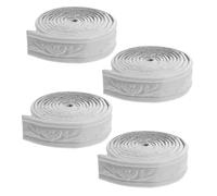 GRIRIW Moldura Decorativa Autoadhesiva de Pvc para Pared en Color Claro, 4 Rollos de Borde de Cinta Protectora para Zócalos y Esquinas en Decoración del Hogar