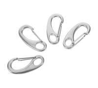 GRIRIW Mosquetones Marinos de Acero Inoxidable 304 Gancho Rápido para Cuerda de Barco 50 MM 4 Piezas Gancho Deslizante para Ancla y Aparejos de Vela Resistente Corrosión para