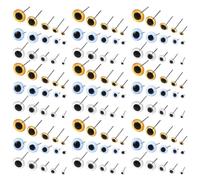 GRIRIW Ojos para Muñecos de Vidrio Acabado Brillante y Ajuste Seguro para Manualidades de Fieltro 150 Piezas Redondas para Amigurumi y Juguetes de Crochet
