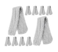 GRIRIW Paños de Recambio Reutilizables para Plumero de Limpieza Doméstica, 10 Piezas de Microfibra Gris, Lavables y Suaves, Suministros para Quitar Polvo en Muebles, Cocina y Sala