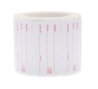 GRIRIW Pegatinas Adhesivas para Fecha de Comida Escritura Manual, 500 Unidades en Rollo Rojo, Etiquetas para Botes y Frascos de Cocina, Ideales para Clasificación de Alimentos