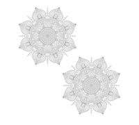 GRIRIW Pegatinas de Pared de Pvc Mandala 2piezas Estilo Étnico Fácil de Pegar y Quitar para Bohemia en Paredes y Ventanas