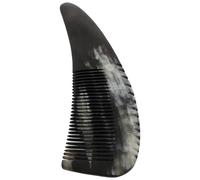 GRIRIW Peine de Masaje de Cuerno de Yak con Dientes Finos, Natural y Antiestático, Grosor 6-8 Mm, Cómodo de Sujetar, Para Cuidado Capilar en Casa