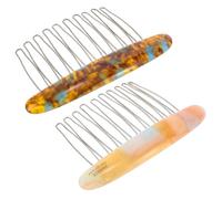 GRIRIW Peines laterales franceses para mujeres, 2 piezas, diseño sofisticado para peinados ordenados, accesorios para cabello fino en ocasiones especiales