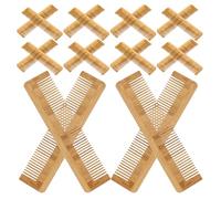 GRIRIW Peines naturales de madera marrón 12 unidades para cuidado de cabello y barba, resistentes a la humedad, tamaño 13,5 x 3 x 0,6 cm, portátiles para viajes de negocios y