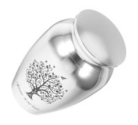 GRIRIW Pequeña Urna para Cenizas De Mascotas Metálica, Compacta y Hermética, Color Plata, para Guardar Recuerdos De Perros y Gatos, Adecuado para Memorial y Cementerio De Animales