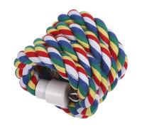 GRIRIW Percha Espiral de Cuerda de Algodón 100 CM para Periquitos y Loros Pequeños Columpio Masticable y Soporte Versátil para Jaulas Juguete para Trepar y Estimular el Juego