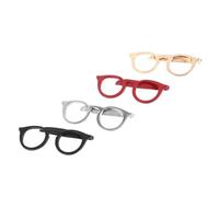 GRIRIW Pinzas de Corbata para Hombres Clásicas de Aleación Diseño Simple y Creativo para Gafas, Pack de 4 Piezas, Accesorio Duradero para Traje y Camisa