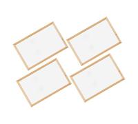 GRIRIW Pizarra Blanca de Escritorio Pequeña 30X20 CM Set de 4 Piezas Superficie de Borrado en Seco para Escritura y Dibujo Portátil para Oficina Estudiantes y Uso Doméstico