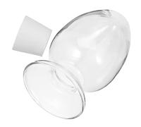 GRIRIW Porta Cerillas de Vidrio Decorativo con Tapa de Cloche Almacenamiento Seguro para Bodas y Hogar Botella Artesanal de Diseño Elegante y Versátil para Decoración Interior y