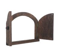 GRIRIW Protector de enchufe con diseño de puerta doble en madera, instalación sencilla sin perforación, funcional para interruptores estándar y espacios de juego