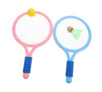 GRIRIW Raquetas Infantiles de Plástico para Bádminton y Tenis Diseño y para Principiantes Interior y Exterior con Pelota para Interacción Familiar