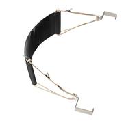 GRIRIW Reposapiés Colgante de Escritorio 65X17 CM de Poliéster y Algodón Negro Ganchos Hamaca Portátil para Pies de Oficina y Hogar Cojín Ergonómico para Descanso y Circulación