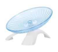 GRIRIW Rueda Silenciosa para Hámster de Plástico Azul, Platillo Volador para Correr, Rueda de Ejercicio Interactiva para Jerbos y Ratones Pequeños, Juguete Antideslizante para Jaula