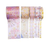 GRIRIW Set de 6 Cintas de Papel para Manualidades Decorativas, Fáciles de Cortar y Llevar, Ideales para Decoración de Diarios y Manualidades en Casa