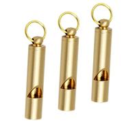 GRIRIW Silbatos de Emergencia de Metal Vintage 3 Piezas Llavero Colgante para Senderismo y Supervivencia al Aire Libre Sonido Fuerte para Seguridad y Actividades Deportivas