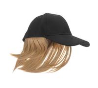 GRIRIW Sombrero de Mujer con Peluca y Gorra de Béisbol en Seda Resistente al Calor, Decoracion Verano para Shopping y Travel con Efecto Decorativo y Aspecto Natural