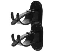 GRIRIW Soporte para Barra de Cortina sin Necesidad de Taladrar 2 Piezas Diseño Moderno Adhesivo Instalación para Baño y Sala de