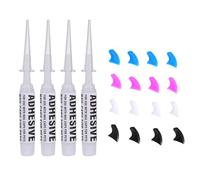 GRIRIW Tapones Adhesivos para Uñas de Gato 84 Piezas Pegamento 2Ml 4 Frascos Tamaño M, Adecuado para Protección Antiarañazos y Uso en Hogares Mascotas