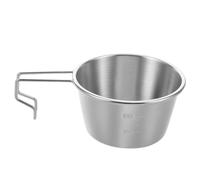 GRIRIW Tazón de Sopa de Acero Inoxidable Portátil para Camping, Asa Conveniente, Capacidad 200 Ml, Adecuado para Cocinar y Viajar al Aire Libre