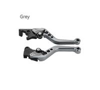 (Gris) 1 par de manijas de freno de motocicleta de aleación de ajuste universal compatible con modificación