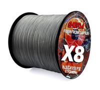 (gris, 18 lb) Línea de pesca de 300 m, 8 hebras x8 trenzado multifilamento PE fuerte para pesca con