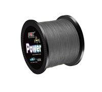 (gris, 300 m - 0,1 mm - 8 lb) Línea de pesca trenzada de 300 m, 6 colores, 4 hebras, carrete de pesca