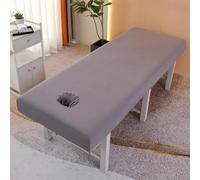 Gris,60x180cm/1.9x5.9ft,Bedskirt Para Sábana De Mesa De Masaje,Reutilizable Sábana De Spa Cubierta Completa Con Agujero, Láminas De Mesa De Masaje Cubiertas De Cama De Spa