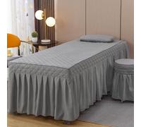 Gris,60x180cm/23.6x70.8in,Lámina De Masaje,Cubierta De Cama De Masaje Con Orificio Para La Cara De Algodón Lavable Mesa De Masaje Falda De La Cama Envolvente Para La Cama