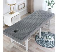 Gris,70x190cm/2.2x6.2ft,Hojas De Mesa De Masaje Cubierta De Cama Reutilizable Con Orificio De La Cara, Grueso Sábana Elástica De Masaje Masaje Cubierta De Cama De Masaje