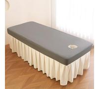 Gris,70x190cm/2.2x6.2ft,Masaje De Láminas De Mesa De Masaje Con Agujero De La Cara,Masaje Ajustado A Impermeable Cubierta Del Lecho De La Cama Lavable Cubierta Protectora