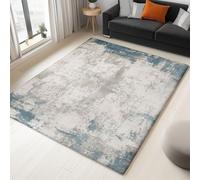 Gris Alfombra de Franela 140 x 200 cm Fácil Cuidado, Abstracto Elegante Grafiti Impresión Cómoda Alfombra, Utilizada para Interiores en Todas Las Estaciones Lavables Máquina