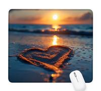 Gris Alfombrilla de Ratón Pequeña para Juegos de Velocidad, Mouse Pad Amar 400x300x3mm Alfombrillas Ratón Tamaño Pequeña Bordes Cosidos, Impermeable, Antideslizante Alfombrilla Escritorio Mujer D-340