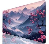 Gris Alfombrilla Escritorio XXL 1500x800 mm Japón Mouse Pad Grande, Protector de Mesa Impermeable, Alfombrilla Ratón XL con Base Antideslizante, Accesorios Oficina Modernos, Regalo para Familia H0-77